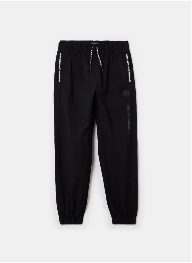 Ovs Parachute joggers with lettering print