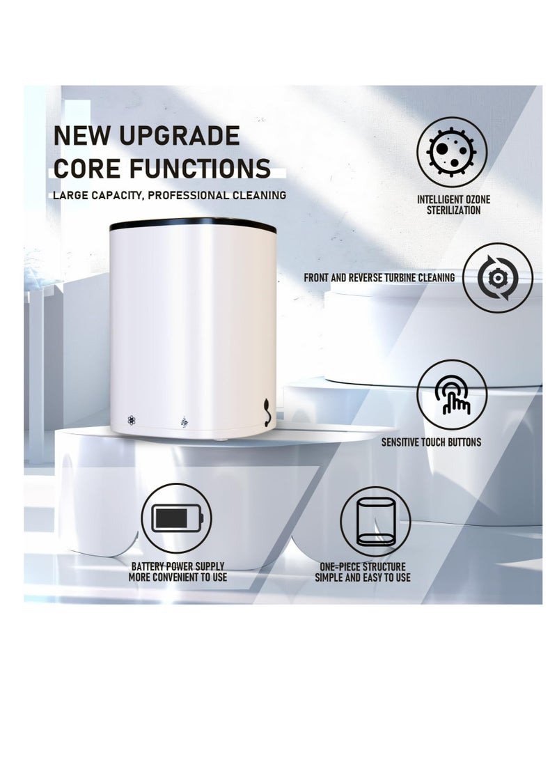 Electric Makeup Brush Cleaner Machine, Makeup Brush Cleaner with Ozone Cleaning, with Unique Brush holder＆Splash Proof Cover, Quick Wash & Dry, for All Size Beauty Makeup Brush Set - Image 2