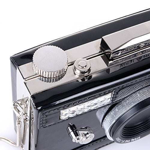 QZUnique Women's PU Film Camera Shaped Snapshot Casual Cross body Shoulder Handbag Purse - Image 5