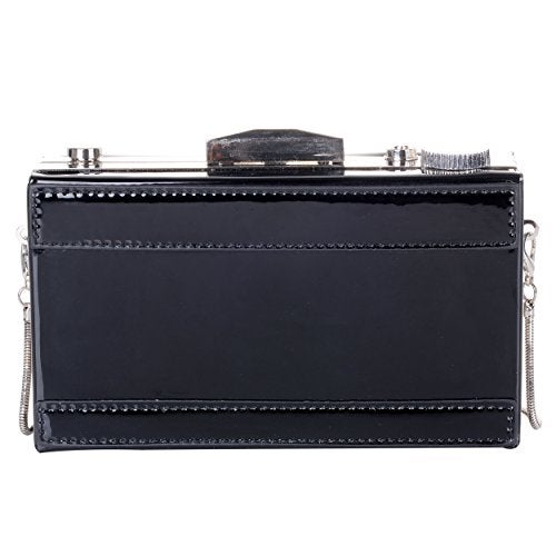 QZUnique Women's PU Film Camera Shaped Snapshot Casual Cross body Shoulder Handbag Purse - Image 3