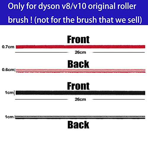 Odashen 4 Pcs Strips Replacment for Dyson V8,V10 Vacuum Cleaner Rolling Brush Strips, with 1 Screwdriver - Image 2