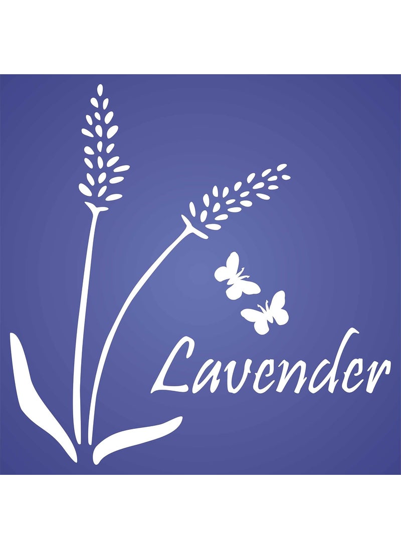 Usnyabni Stencils for Walls: Lavender Stencil, 3 x 3 inch (S) - Vintage Floral Flower Herb Word Stencils for Painting Template  - Image 5