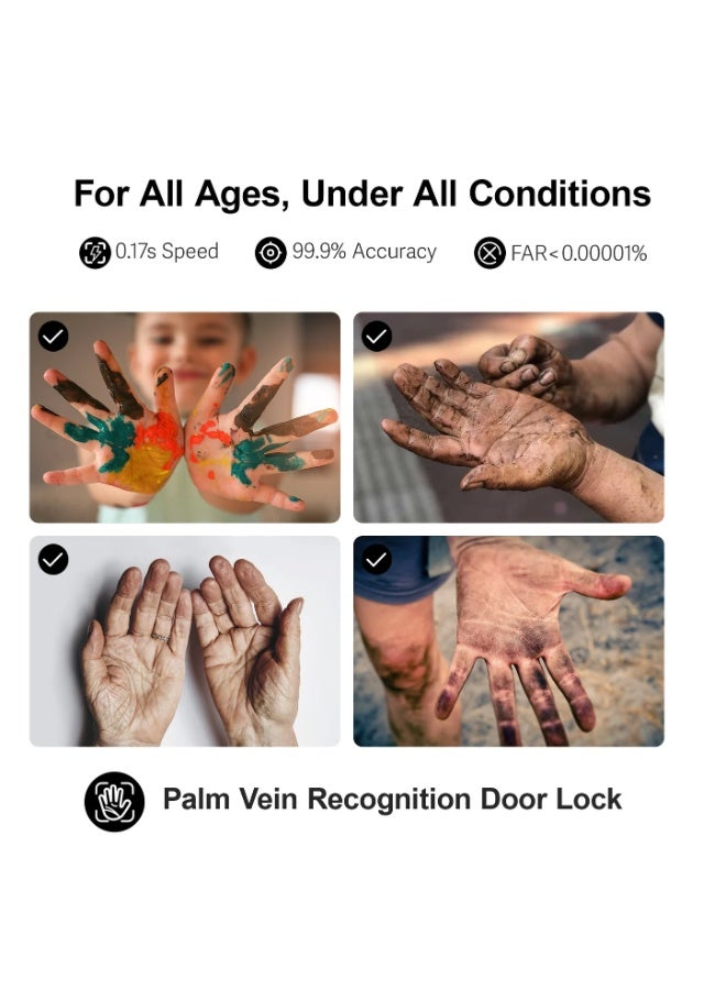 Lockin Veno Plus Palm Vein Recognition Video Smart Lock - Image 4