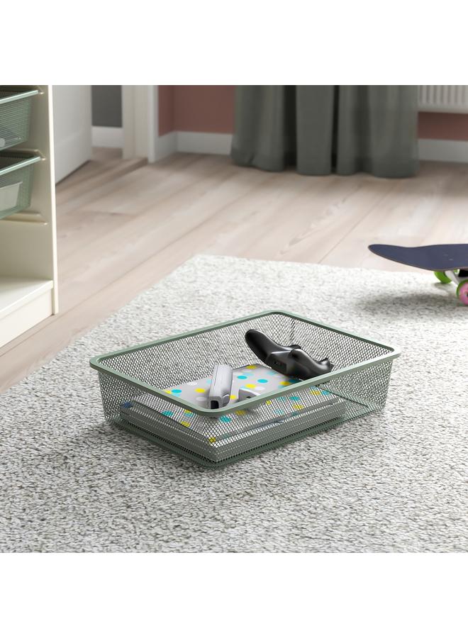erorex Mesh Storage Box, Light Green-Grey, 42X30X10 Cm - Image 2