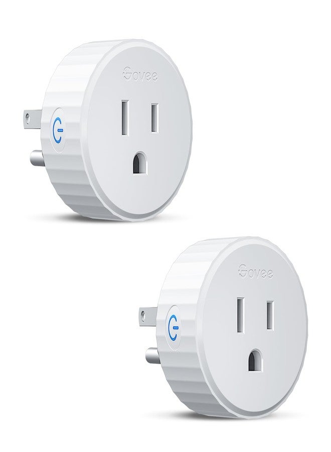 Govee Smart Plug, WiFi Plugs Work with Alexa & Google Assistant, Smart Outlet with Timer & Group Controller, WiFi Outlet for Home, No Hub Required, ETL & FCC Certified, 2.4G WiFi Only, 2 Pack - Image 1