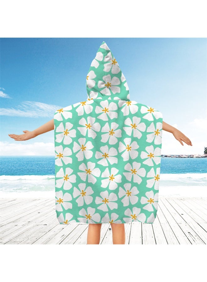 NIBEMINENT Kids Hooded Towel Cape - Microfiber Swim & Beach Bathrobe, Super Absorbent & Quick-Dry Towel for Children (60x60cm)  - Image 1