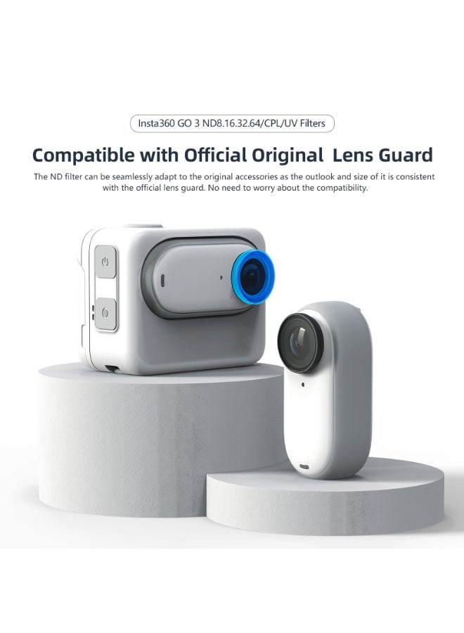 aMagisn فلتر مقاوم للماء وعدسة حماية لـ Insta360 GO3/GO2 – زجاج بصري بطبقة مزدوجة، مضاد للضباب، فلاتر ND وCPL، إطار ألومنيوم متين، متوافق مع ملحقات كاميرا الحركة - Image 5