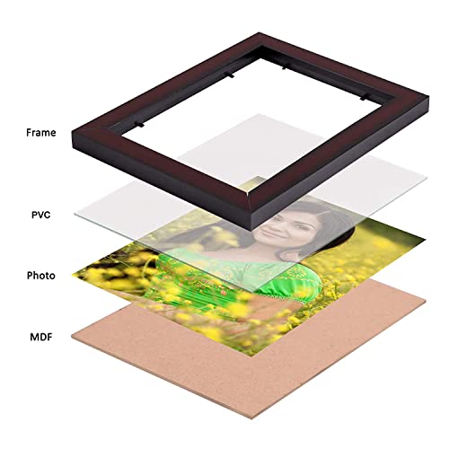 Stuthi Arts A4 Size Wood Wall MDF Photo Frame (12 Photos, Documents) (Brown) - Image 3
