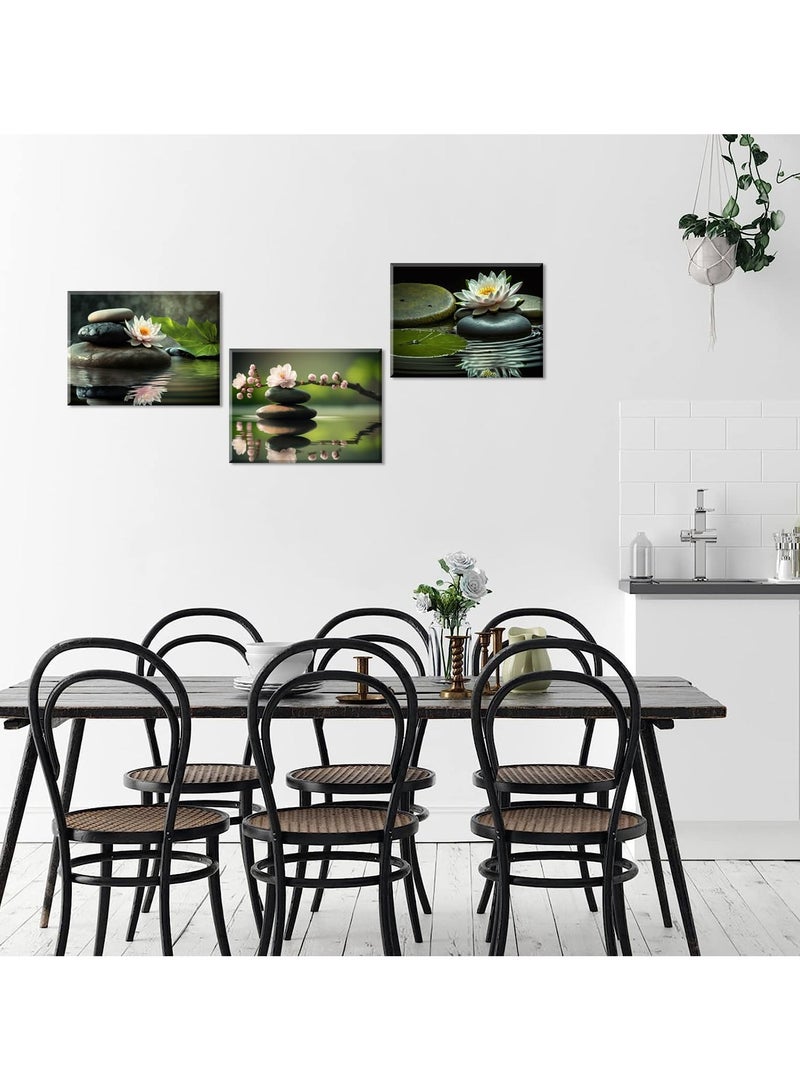 Today Idea Today Idea Lotus Flower Canvas Art, Peach Blossom Wall Decor, Large Floral Canvas Print, Framed Flower Picture for Bedroom, Living Room, Dressing Room & Office Decor 8x12 inch  - Image 3