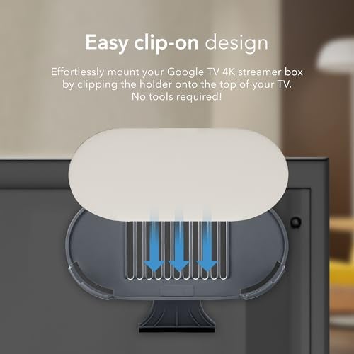 Wasserstein TV Mount for Google TV Streamer 4K - Clip Mount Holder for Google TV Streaming Box (Charcoal) - Made for Google - Image 4