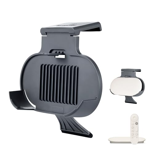 Wasserstein TV Mount for Google TV Streamer 4K - Clip Mount Holder for Google TV Streaming Box (Charcoal) - Made for Google - Image 1