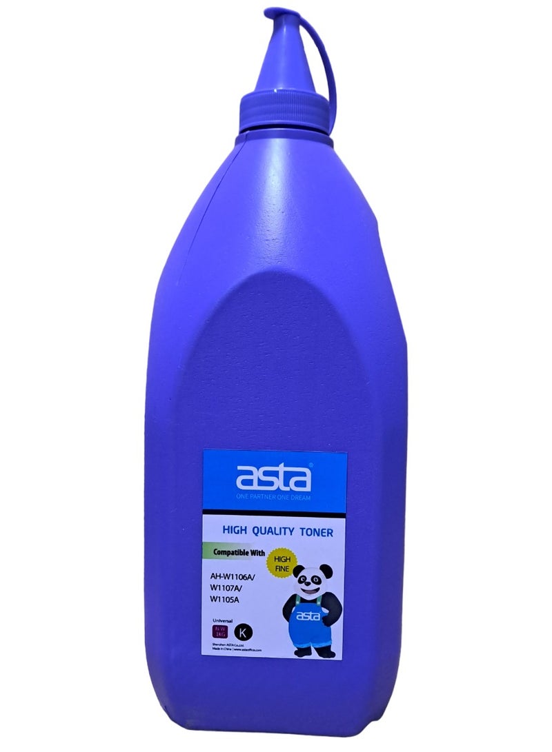 مسحوق حبر استا لإعادة تعبئة أحبار الليزر HP موديل AH-W1106A، W1107A، W1105A. مسحوق عالمي أسود 1 كجم.