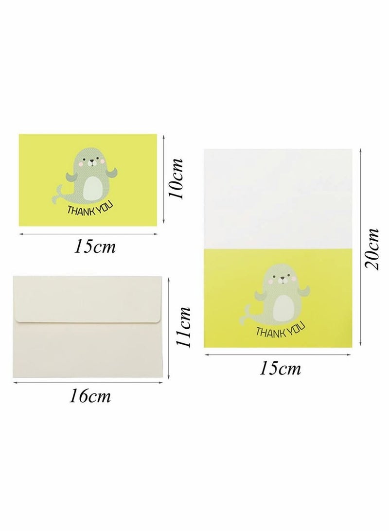 XiuWoo 24 Pcs Kids Thank You Cards with Stickers and Envelopes - Image 4