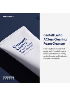 SUNGBOON EDITOR SUNGBOON EDITOR Centell Lacto AC Less Clearing Foam Cleanser | Acne Face Wash for Oily Skin | Exfoliating Acne Treatmemt with Probiotics & BHA | Deep Pore Cleanser | Korean Skin Care  - Image 3