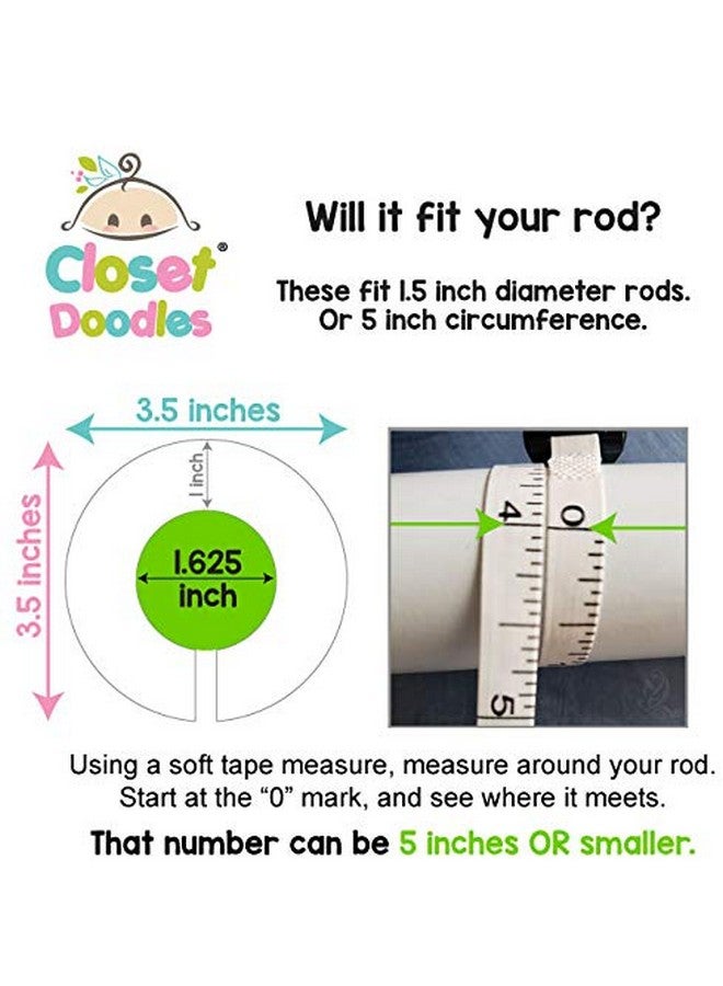 Closet Doodles Toddler Nursery Closet Clothing Size Dividers White Gender Neutral Set of 6 Fits 1.5" Rod - Image 2
