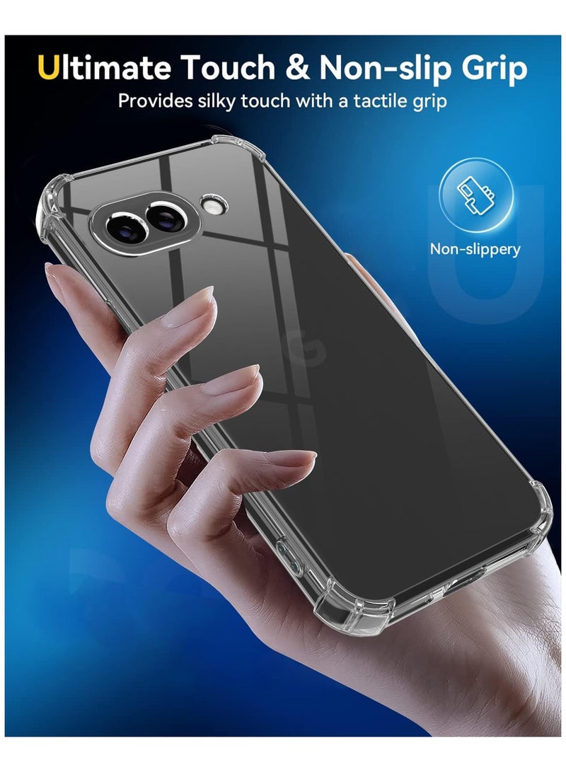 غطاء حماية شفاف ناعم ومرن من مادة TPU مع حماية معززة للزوايا مصمم لهاتف Google Pixel 9A - Image 5