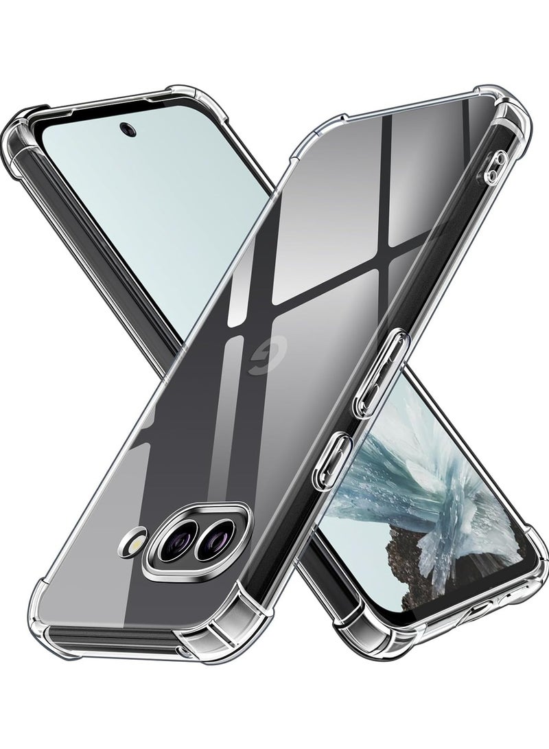 غطاء حماية شفاف ناعم ومرن من مادة TPU مع حماية معززة للزوايا مصمم لهاتف Google Pixel 9A - Image 1