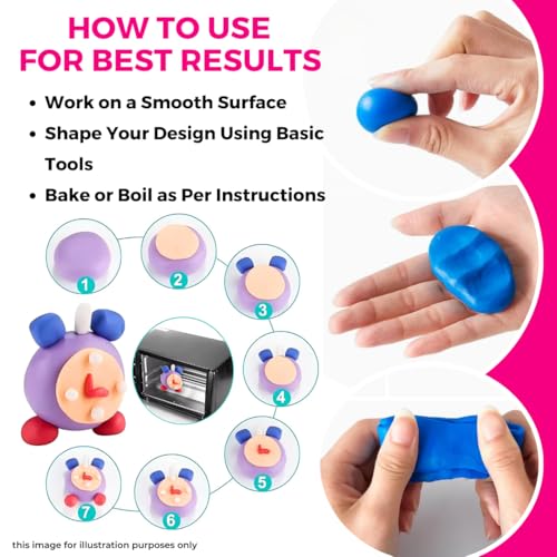 Oytra Polymer Oven Bake Clay Set 24 Colors with Jewelry Making Accessories Kit Tools Non Air Dry PVC Material Dough DIY Figurines Jewellery Sculpting Artists Beginners Professionals - Image 5