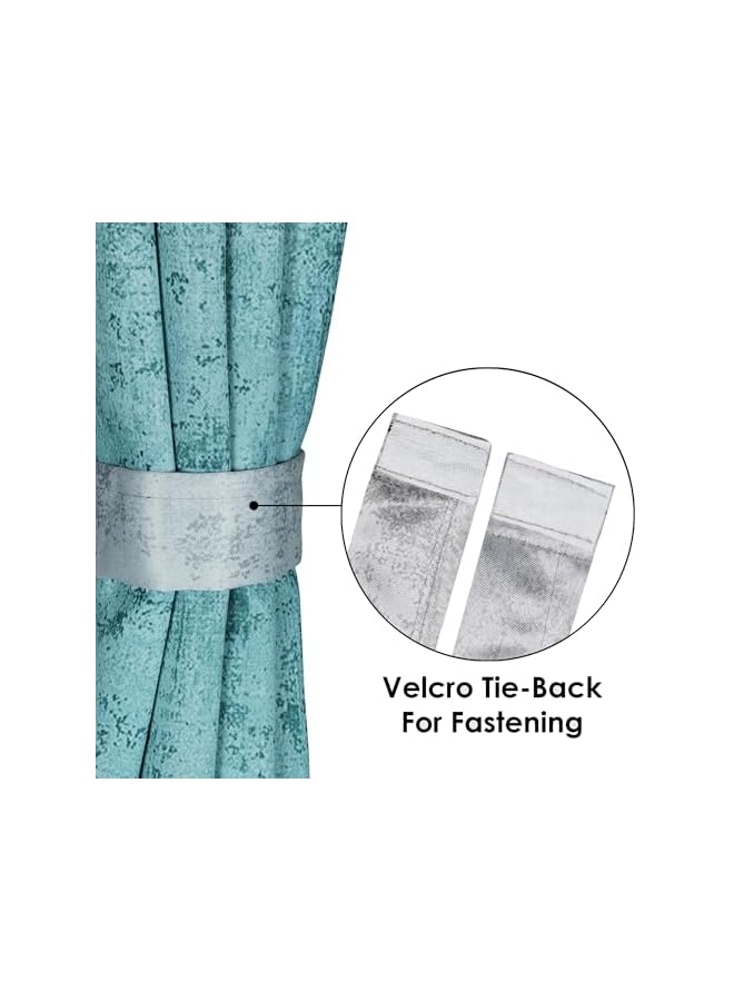 The Bros ستائر رقمية معتمة بطول 9 أقدام، مجموعة من 2، 100% عتمة، ستائر أبواب طويلة، أنيقة وعملية للاستخدام المنزلي والمكتبي - Image 4