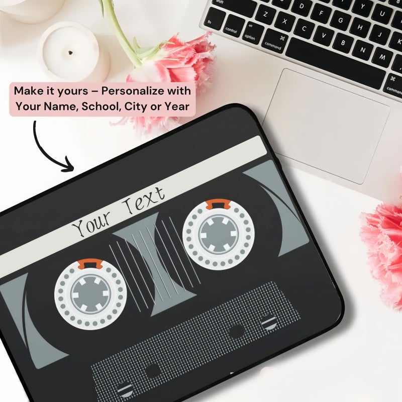 Custom Retro Tape Laptop Case 13in for Work Travel Gift - Image 1