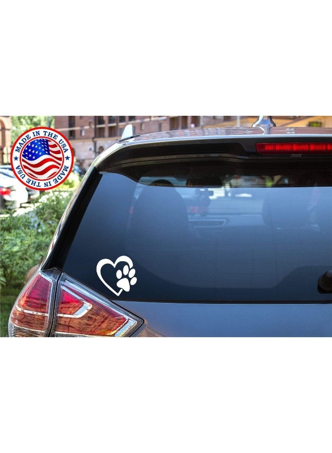 Sunset Graphics & Decals Heart with Dog Paw Decal Vinyl Car Sticker - Image 3