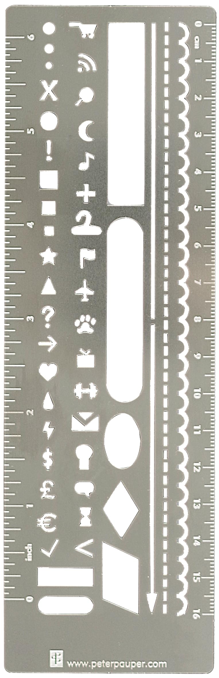 Peter Pauper Press Metal Stencil Bookmark for Bullet Journals, Hardcover  - Image 1