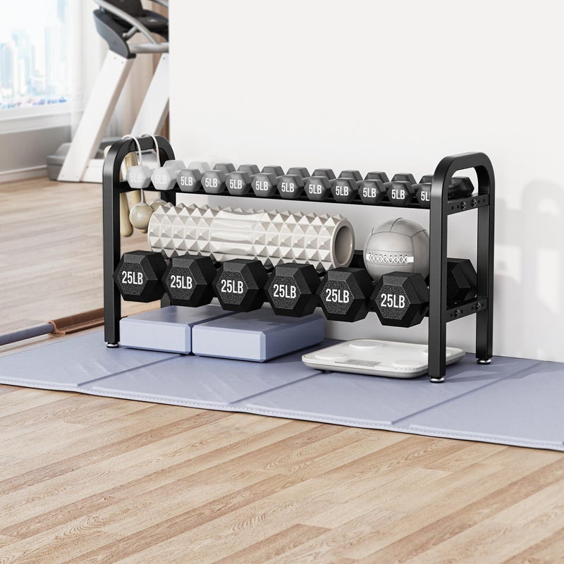 pickpiff 2 Tier Dumbbell Rack, Weight Rack for Home Gym, 300 lb Capacity - Image 2