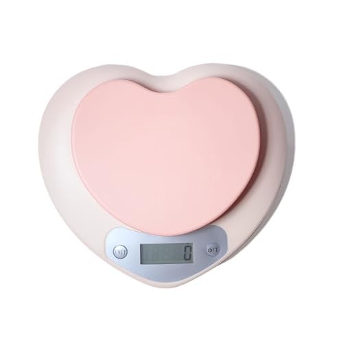 FAQQI Cute Kitchen Scale, Digital Food Scale with LCD Display, 11 lb (5kg) Capacity, 0.03 oz (1g) Precision for Baking and Cooking (Pink) - Image 1