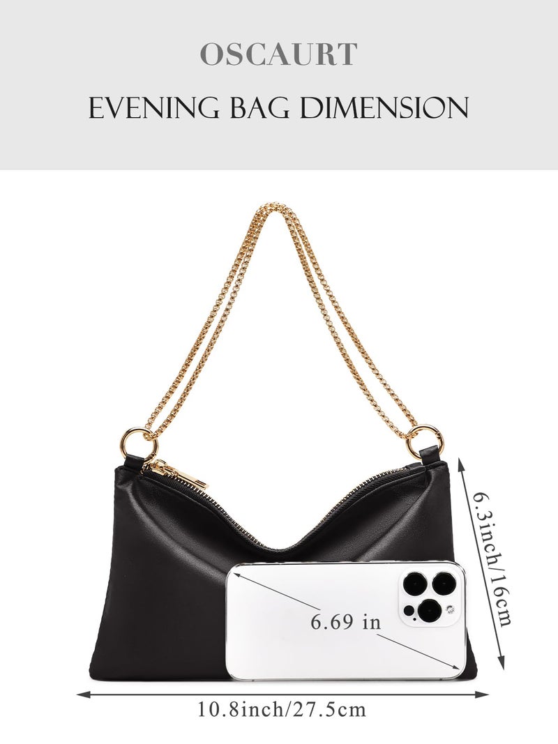 oscaurt Women's Evening Handbag Satin Shoulder Bag Purse for Prom Engagement Cocktail Party Wedding - Image 4