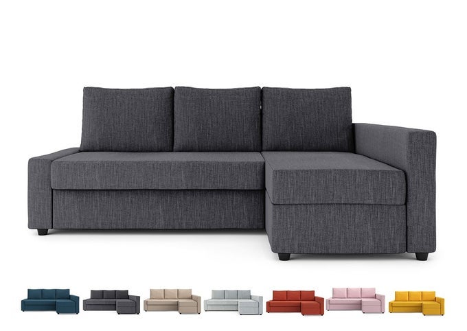 SNUG FIT FRIHETEN SLIPCOVER FOR THE IKEA FRIHETEN WITH CHAISE CORNER COVER SOFA BED COVER SECTIONAL SLIPCOVER REPLACEMENT DARK GREY COVER ONLYNOT SOFA
