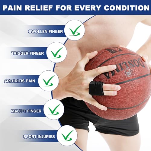 TecoKart® 2 PCS Dual and Single Finger Splint for Pain Relief – Flexible Finger Support & Brace for Arthritis, Tendonitis, Trigger Finger, & Finger Fracture Support – Adjustable, Breathable, Washable, Universal Fit - Image 3
