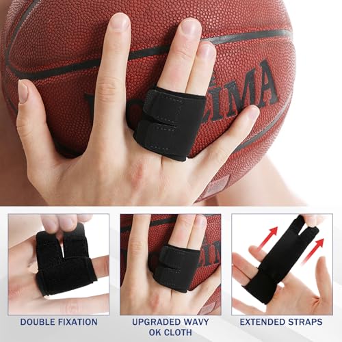 TecoKart® 2 PCS Dual and Single Finger Splint for Pain Relief – Flexible Finger Support & Brace for Arthritis, Tendonitis, Trigger Finger, & Finger Fracture Support – Adjustable, Breathable, Washable, Universal Fit - Image 4