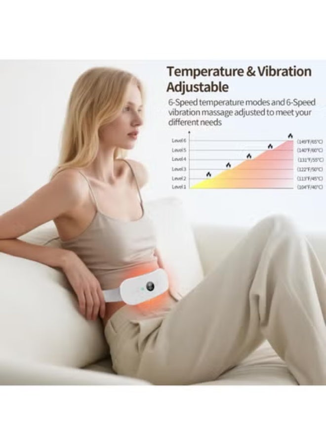 Wireless Menstrual Heating Pad - Fast Heating Therapy for Period Pain & Back Relief - 6 Heat Modes Portable Electric Heating Belt for Women & Girls - Image 2
