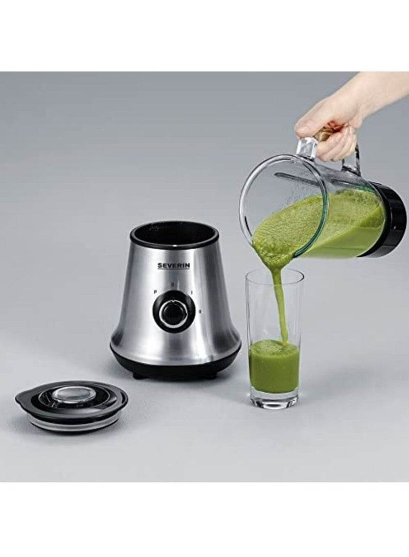 Severin Blender for shakes and smoothies 500w 1l sm 3737 black/silver - Image 3