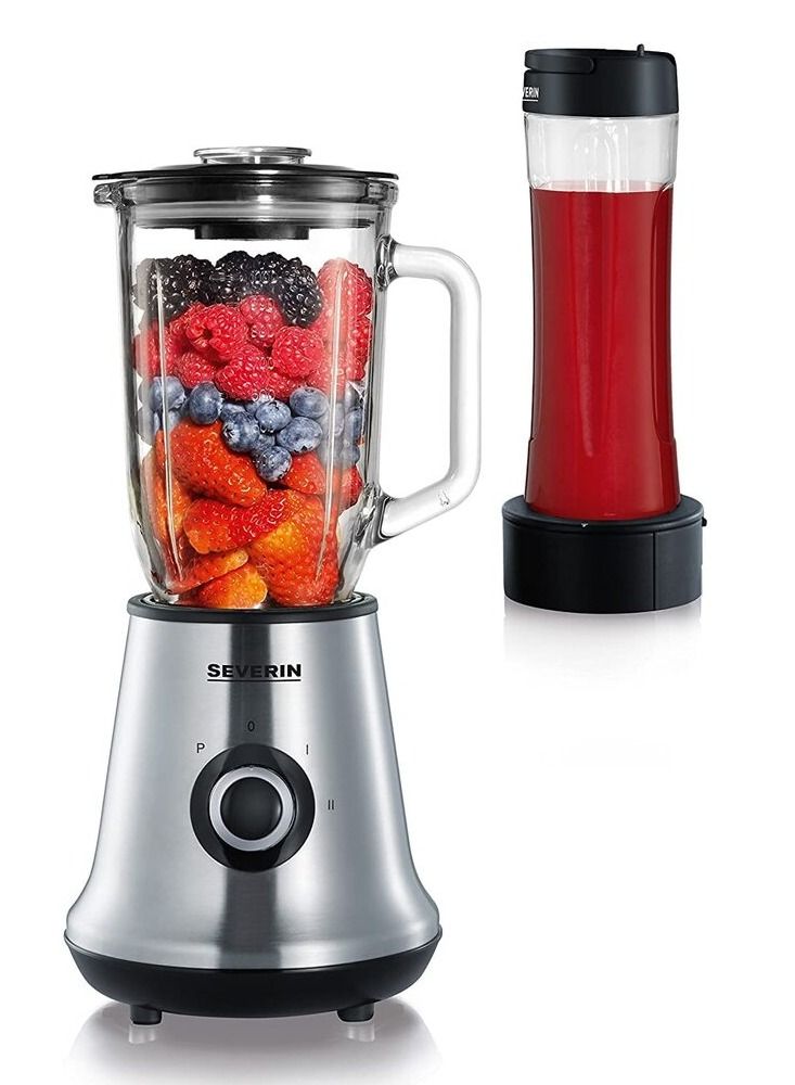 Severin Blender for shakes and smoothies 500w 1l sm 3737 black/silver - Image 1