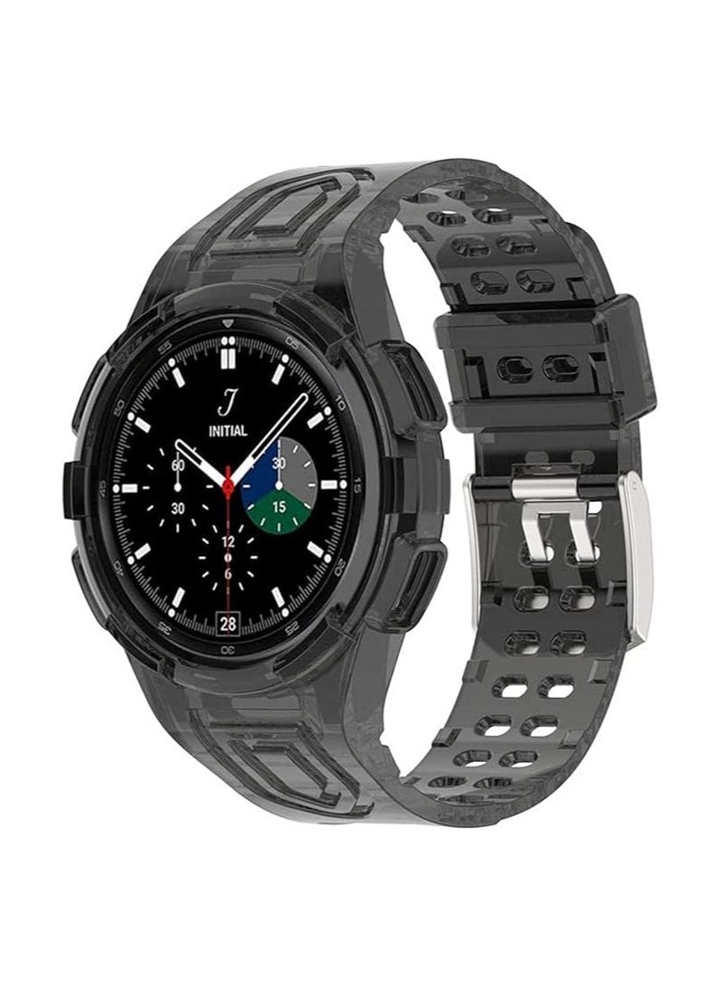 TPU Wrist Strap with Built-in Shockproof Hard Case for Samsung Galaxy Watch 22mm Samsung Watch 46mm Huawei Watch GT3 46mm/GT2E/GT2 Pro/GT2 46mm (Black) - Image 2