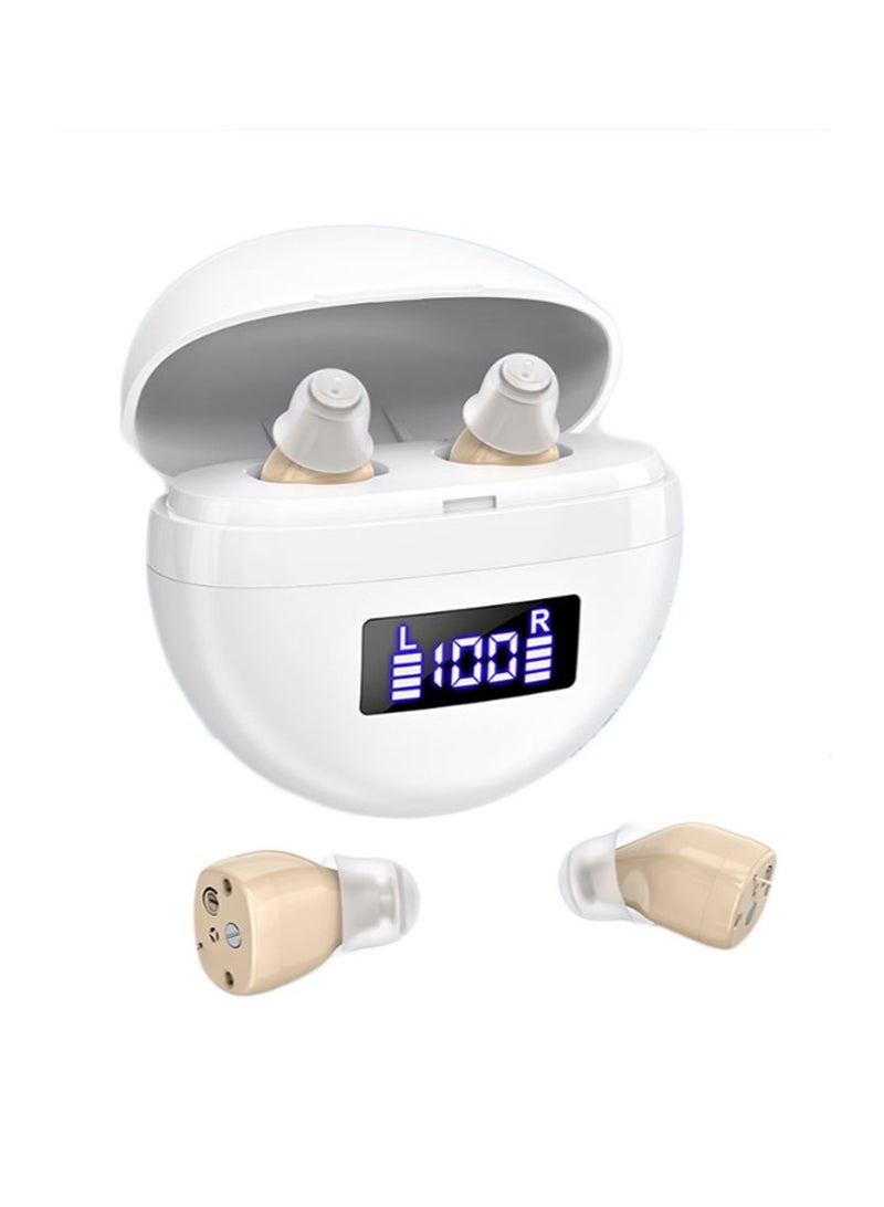 CIC Hearing Aid, Rechargeable Noise Reduction, 2 Modes 5-Level Volume, With Audio Tracker, For Seniors OTC Use - Image 1