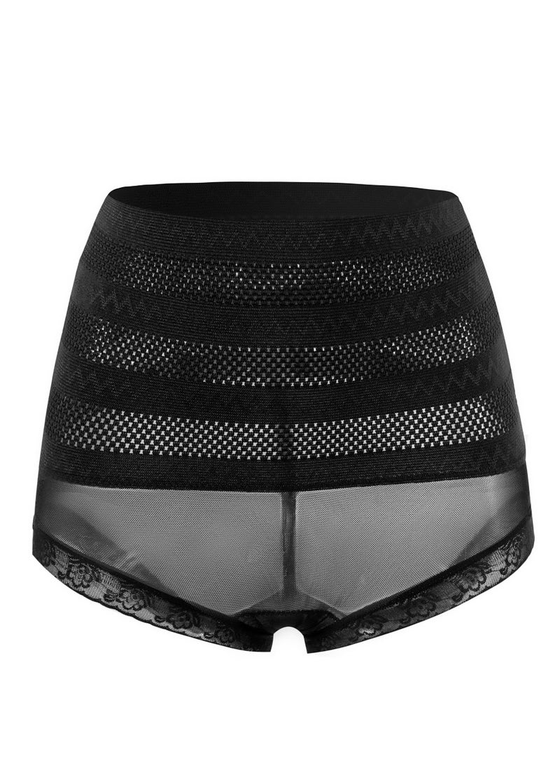 Generic Womens Body Shaper Tummy Control Underwear Briefs Solid Color Slim High Waist Hip Lift Shapewear Underpants Black  - Image 1
