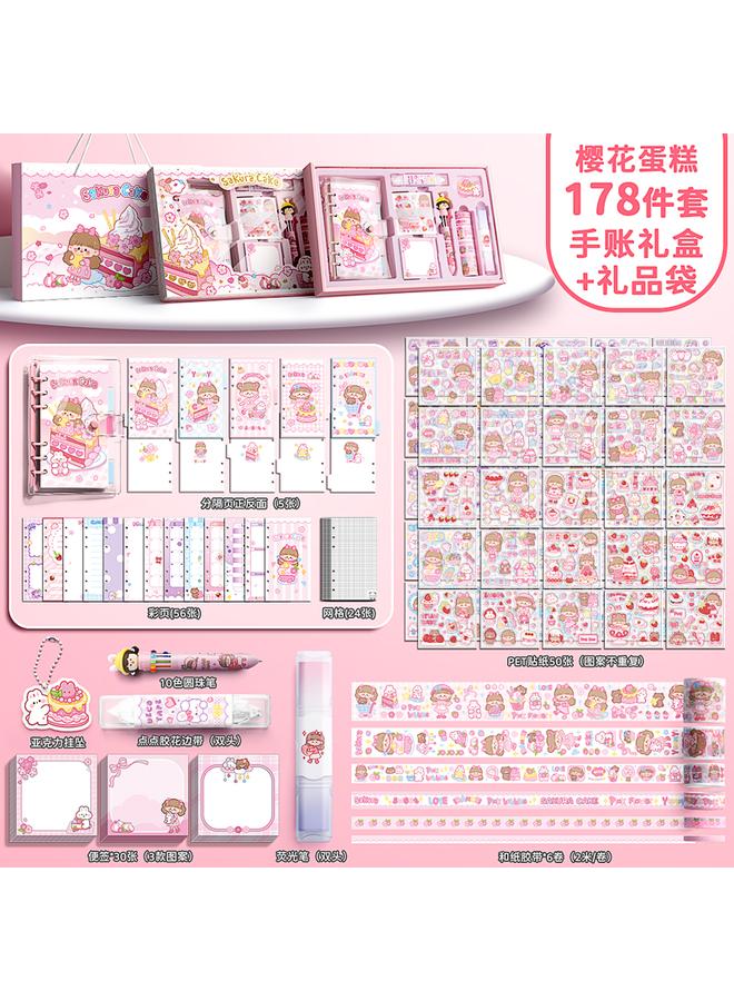 Bluejw DHZ Hand Account Book Girl Cute Loose-leaf High Color Value Suit Hand Account Tool Material Primary School Student Walking Stick Girl Gift - Image 1