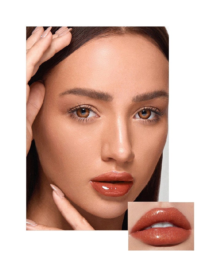 OCHEAL Plump Lips Fat Perks, Lip Glow Oil Deep Nourishing Moisturizing Glossy Long Lasting Lightweight Non Sticky Portable Lip Oil Lip Care to Fade Lines and Exfoliate Dead Skin for Women 4.8ml (#06) - Image 4