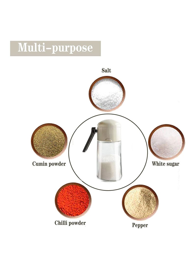 2 Pcs Salt and Pepper Shakers Glass Bottle Spice Jar Seasoning Jar with Lid Sealed Quantitative 0.5g Salt Each Press Ration Salt Shakers Spice Dispenser Seasoning Container - pzsku/Z8E986AF0D611596D3460Z/45/_/1682863930/91f50893-af3e-4583-a288-cdaa956aefda