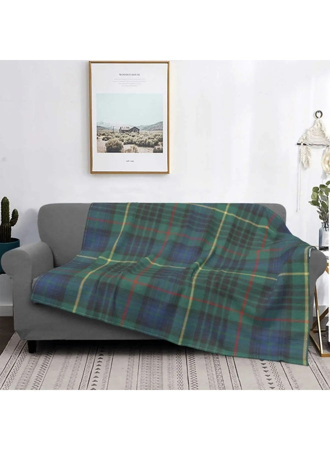 آنا بطانية منزلية ناعمة من الفلانيل بطباعة مربعات - Image 1