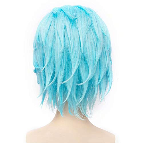 KiyaCos Thing Wig One Short Blue Fluffy Funny Crazy Cosplay Wig Heat Resistant Full Synthetic Hair (Not Styled) - Image 4