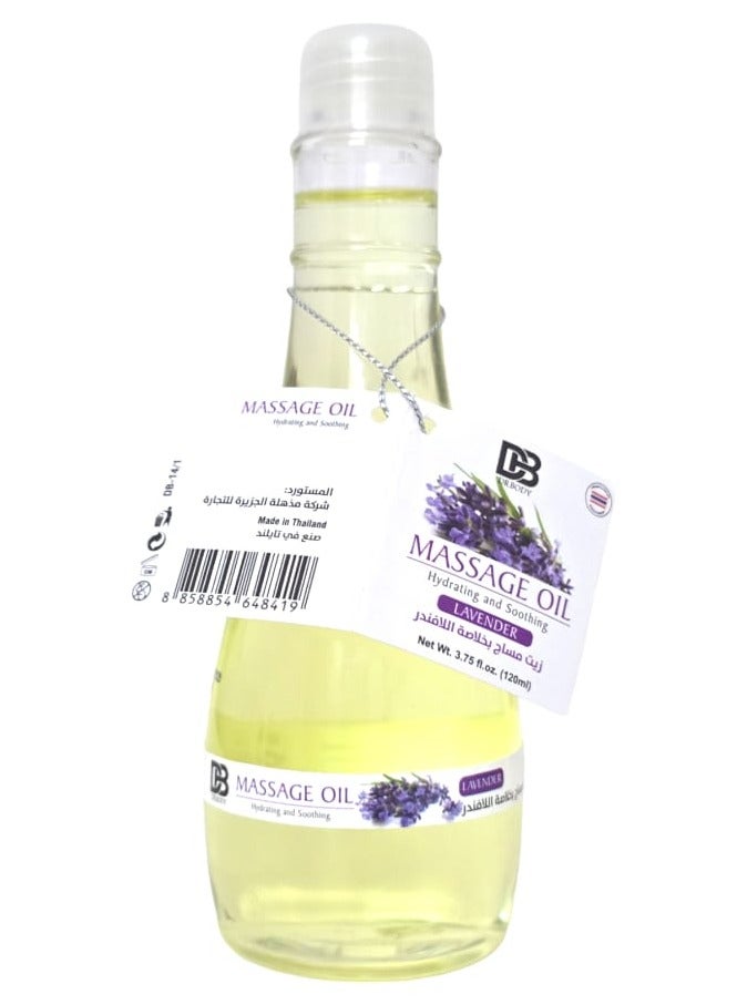 db Massage Oil Lavender 120ml - Image 1