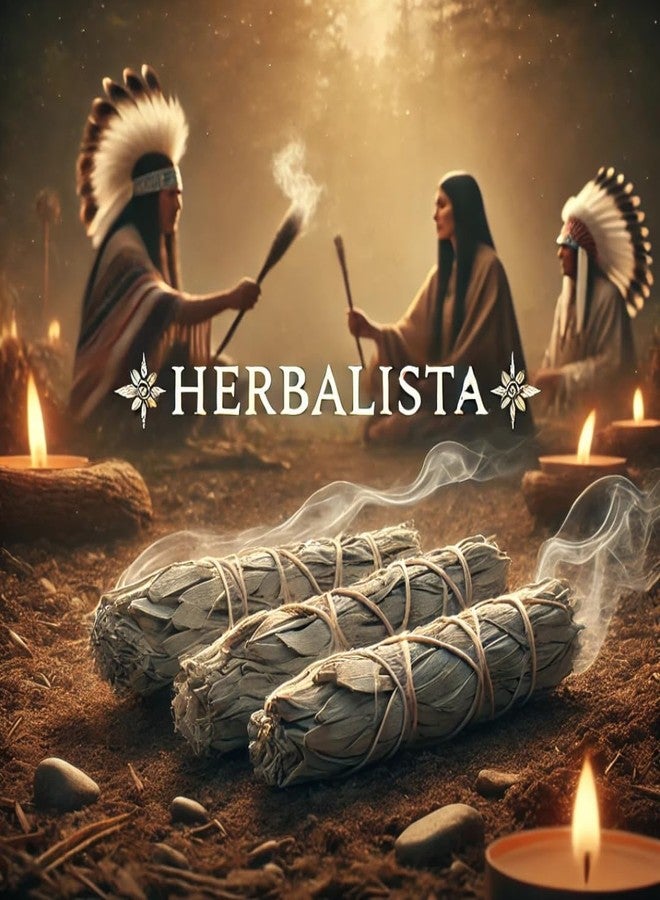 HERBALISTA هيرباليستا - مجموعة ميرمية دم التنين الفاخرة بطول 4 بوصات. 3 حزم مربوطة يدويًا، مجموعة تبخير لتطهير المنزل والتأمل - طقوس تطهير احتفالية - Image 5