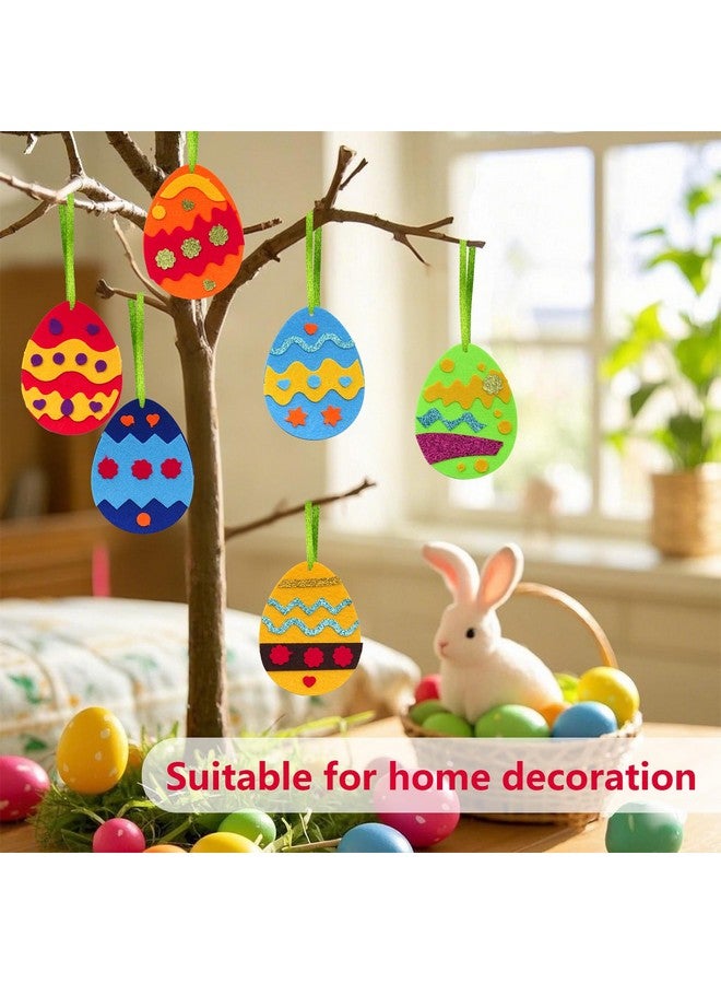 baotongle 12 Pack Easter Egg Craft Kit for Kids Make You Own Egg Foam Stickers Ornament DIY Easter Arts and Crafts for Art Activites Home School Decoration - Image 5