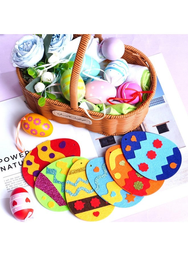 baotongle 12 Pack Easter Egg Craft Kit for Kids Make You Own Egg Foam Stickers Ornament DIY Easter Arts and Crafts for Art Activites Home School Decoration - Image 3