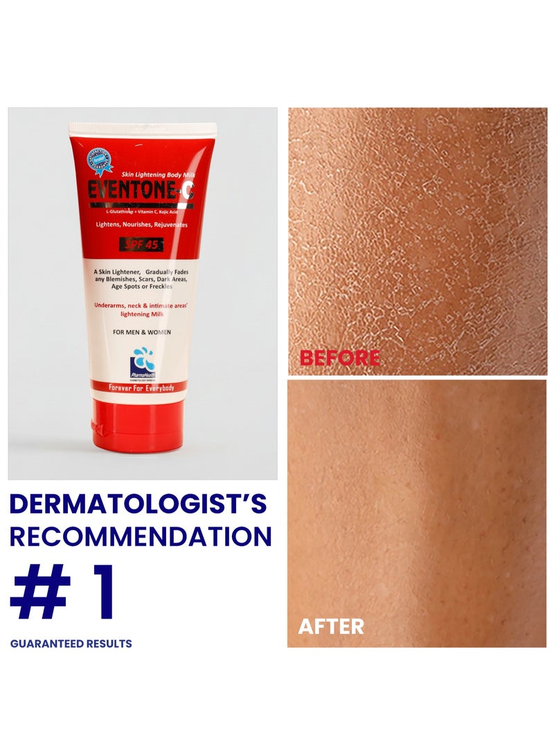 PharmaHealth Eventone C Radiance Body Milk 150ml | Brightening & Moisturizing Body Lotion with SPF 45 for Even-Tone, Smooth Skin - Image 4