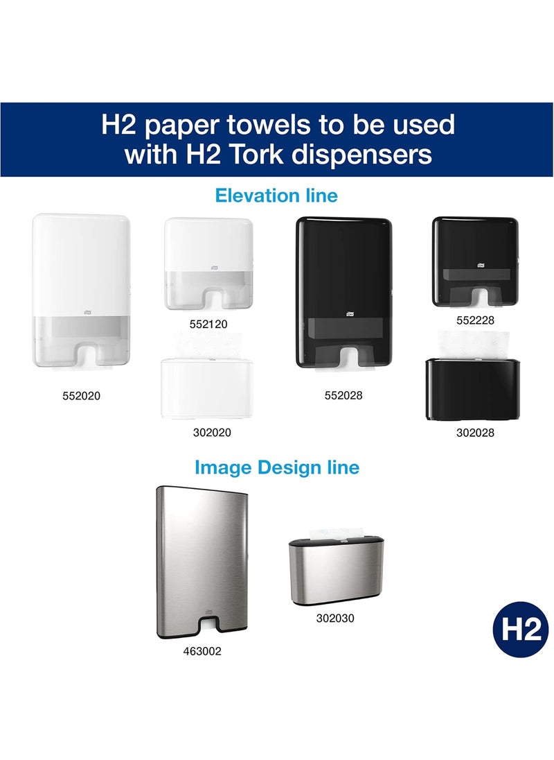 Tork Tork Multifold Hand Towel Natural H2 Universal 100 Recycled Fibers 16 x 250 Sheets MK530A  - Image 2