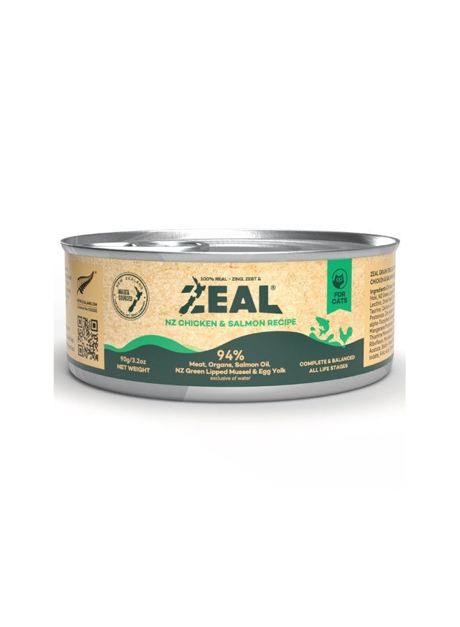 zeal Zeal Grain Free Chicken and Salmon Canned Cat Food - 90 g